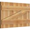Ekena Millwork Joined Board-n-Batten Shutters w/Z-Bar, Rough Sawn Western Red Cedar, 32 1/4W x 19H, PR RBJ06Z32X019RWR - alternate 3